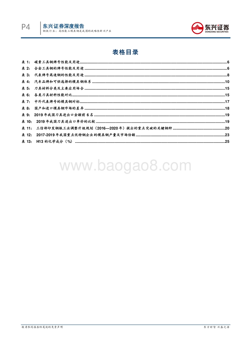钢铁工业转型升级专题系列之二：钢铁行业：高性能工模具钢是我国的战略性新兴产业.pdf_第4页