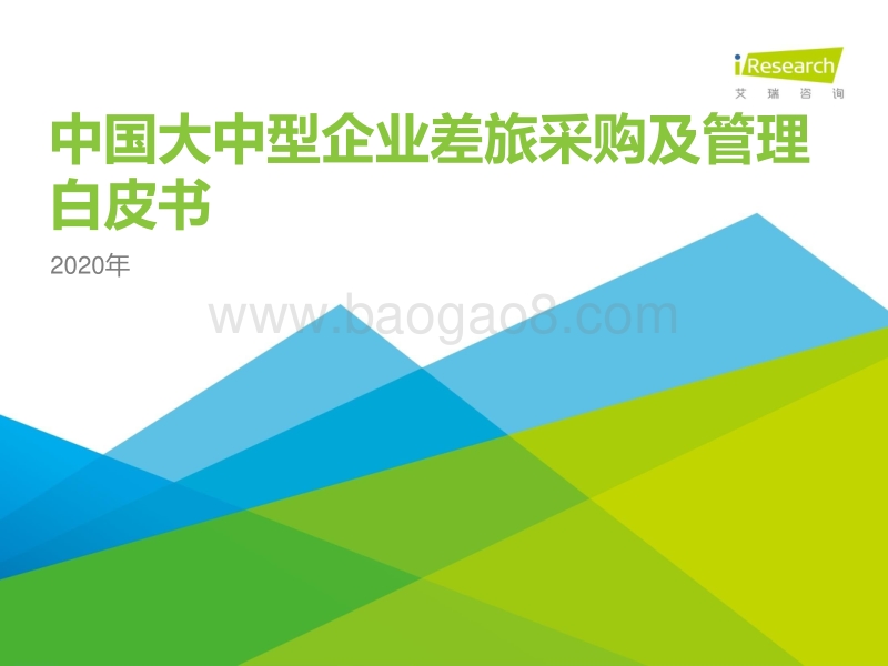 2020年中国大中型企业差旅采购及管理白皮书.pdf_第1页