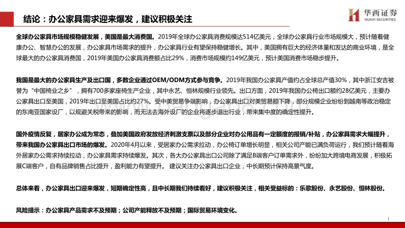 办公家具出口行业专题：居家办公需求持续提升，办公家具迎发展良机.pdf_第2页