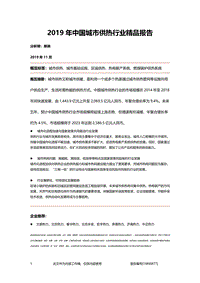 2019年中国城市供热行业精品报告.pdf