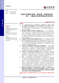 煤炭行业信用债分析系列四：河南河北煤企总观：高估值，风险还是机会？.pdf
