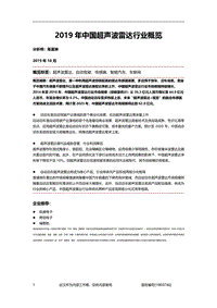 2019年中国超声波雷达行业概览.pdf