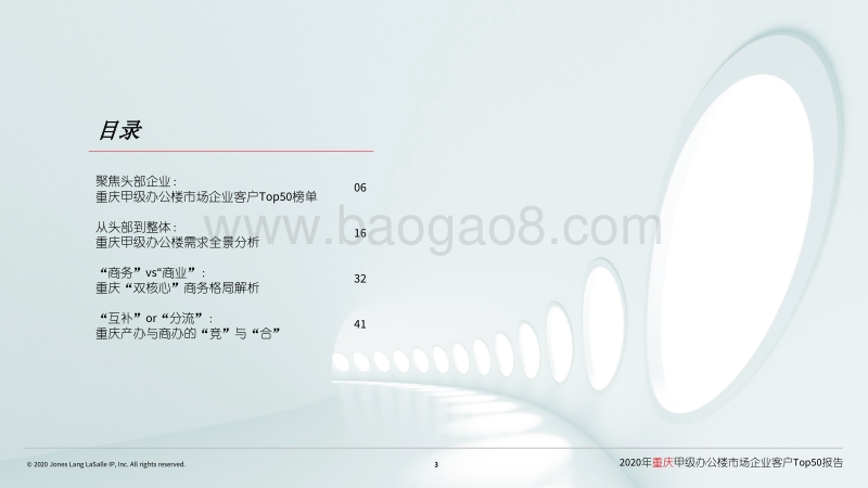 2020年重庆甲级办公楼市场企业客户Top50报告.pdf_第3页