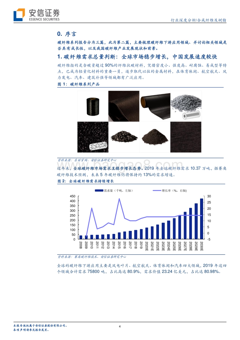 碳纤维系列报告之（二）：风电及航空航天领域是短期发力点.pdf_第4页