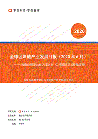 2020年6月全球区块链产业发展月报.pdf