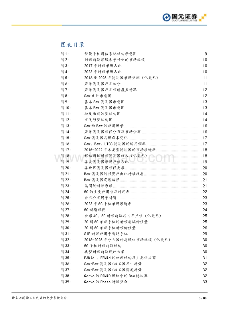 5G创新大周期+供应链本土化，射频滤波器国产化机遇解析.pdf_第5页