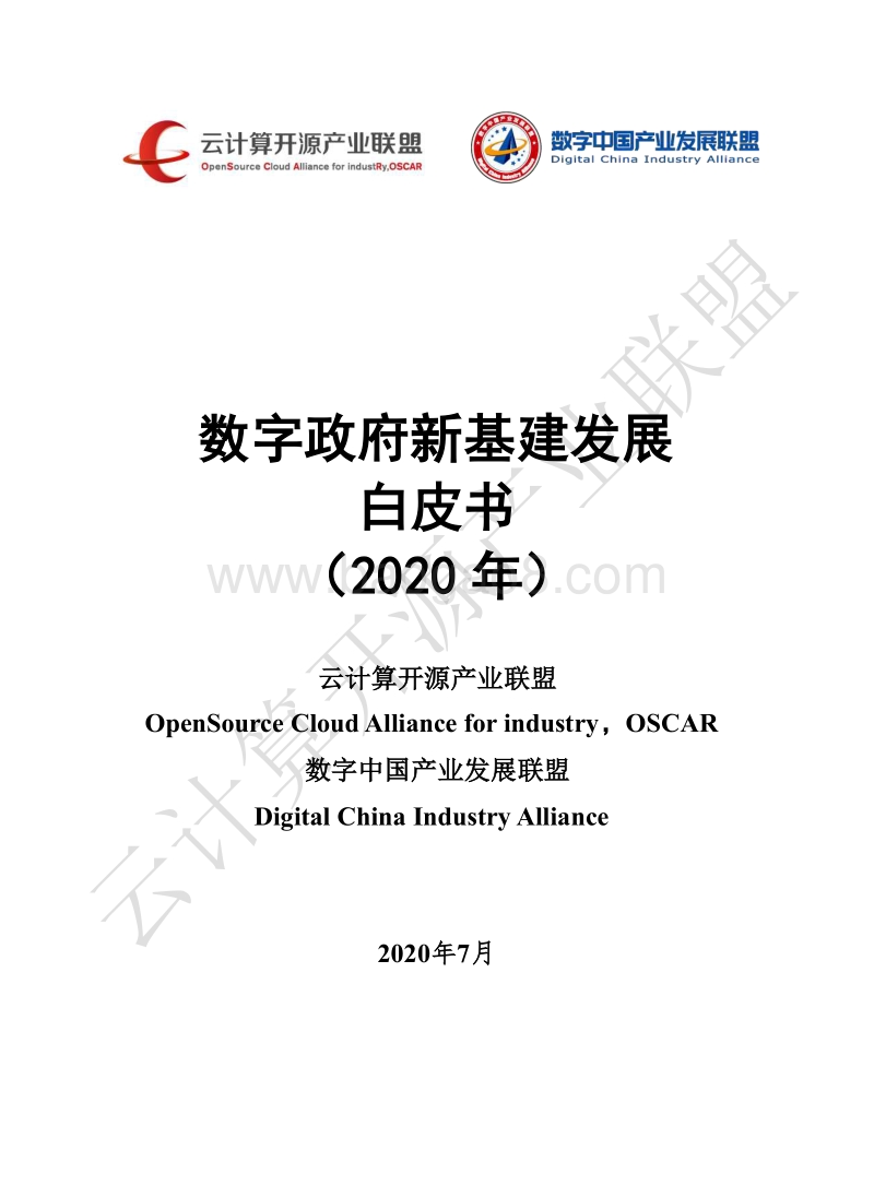 2020年数字政府新基建发展白皮书.pdf_第1页