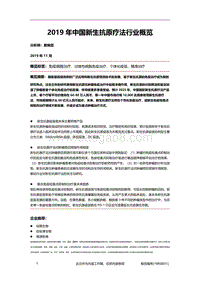 2019年中国新生抗原疗法行业行业概览.pdf