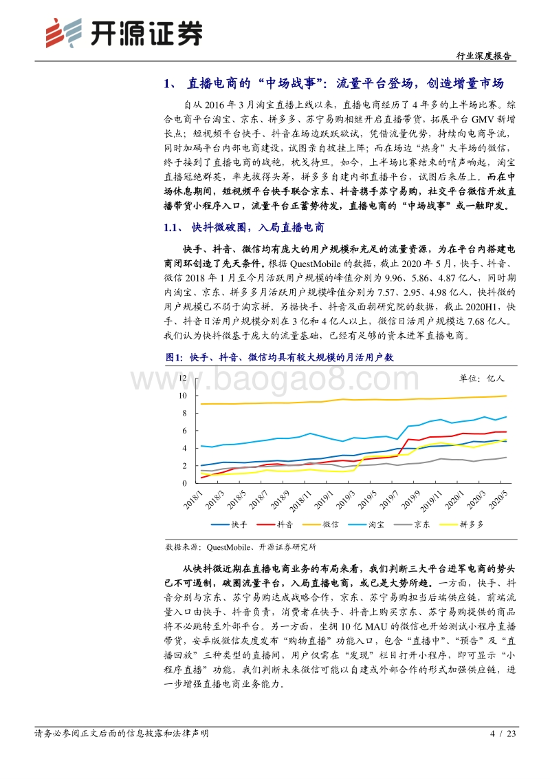 “快抖微”竞相登场，开启直播电商的“中场战事”.pdf_第4页
