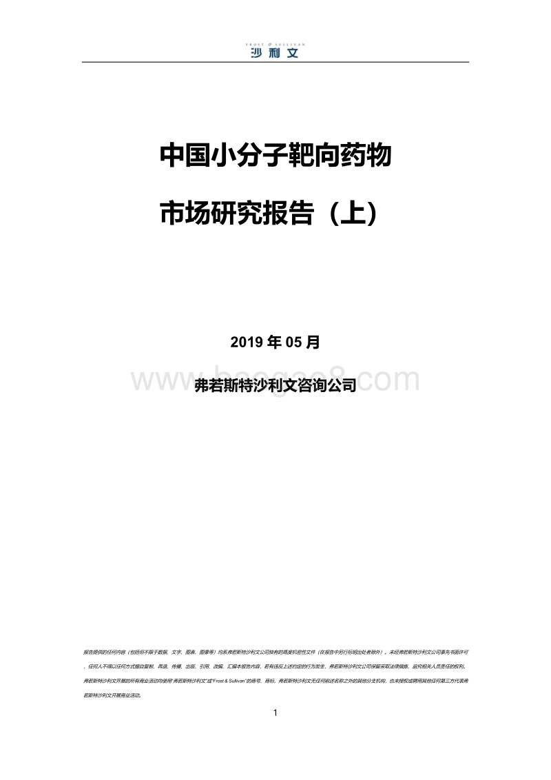 中国小分子靶向药物市场研究报告（上）.pdf_第1页