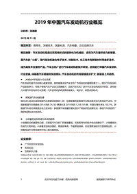 2019年中国汽车发动机行业概览.pdf