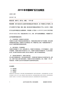 2019年中国磷矿石行业概览.pdf