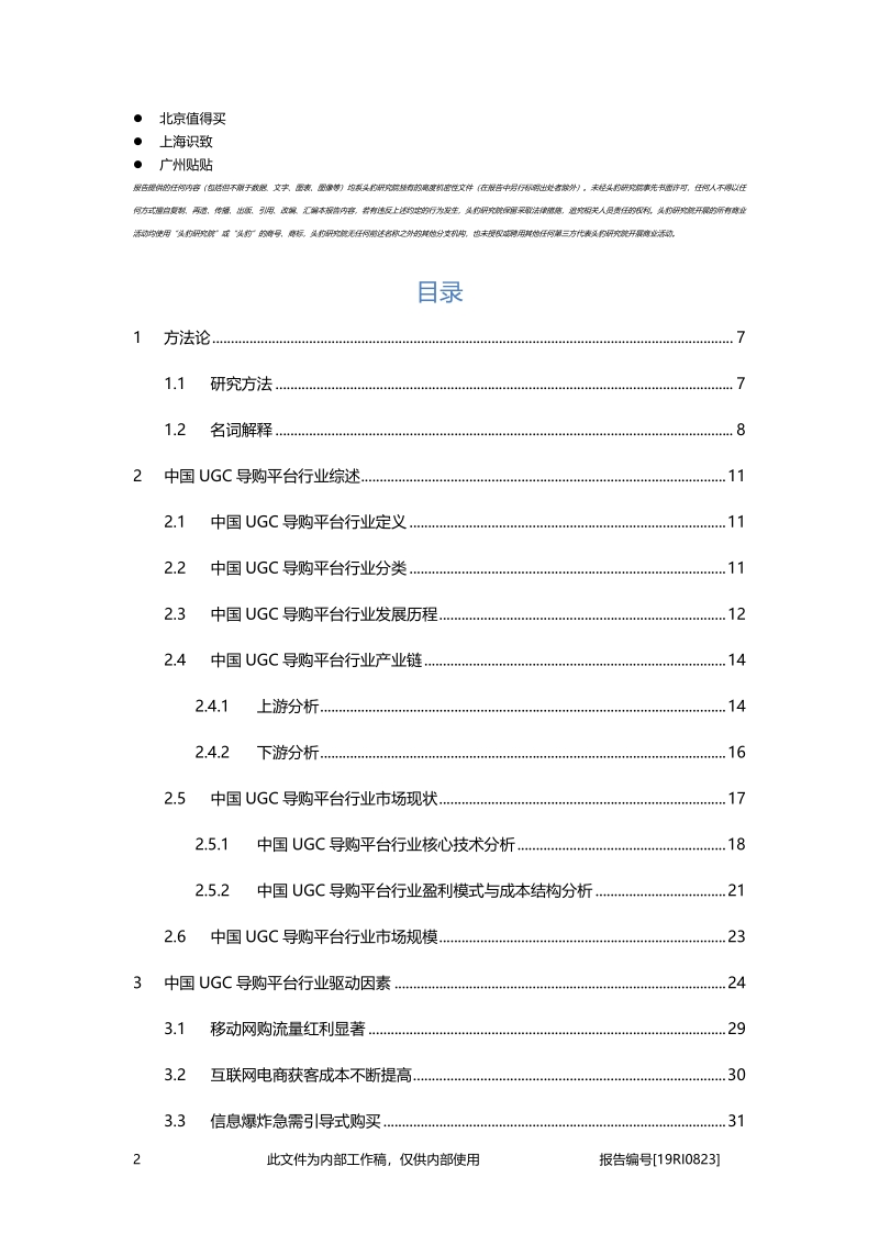 2019年中国UGC导购平台行业精品报告.pdf_第2页