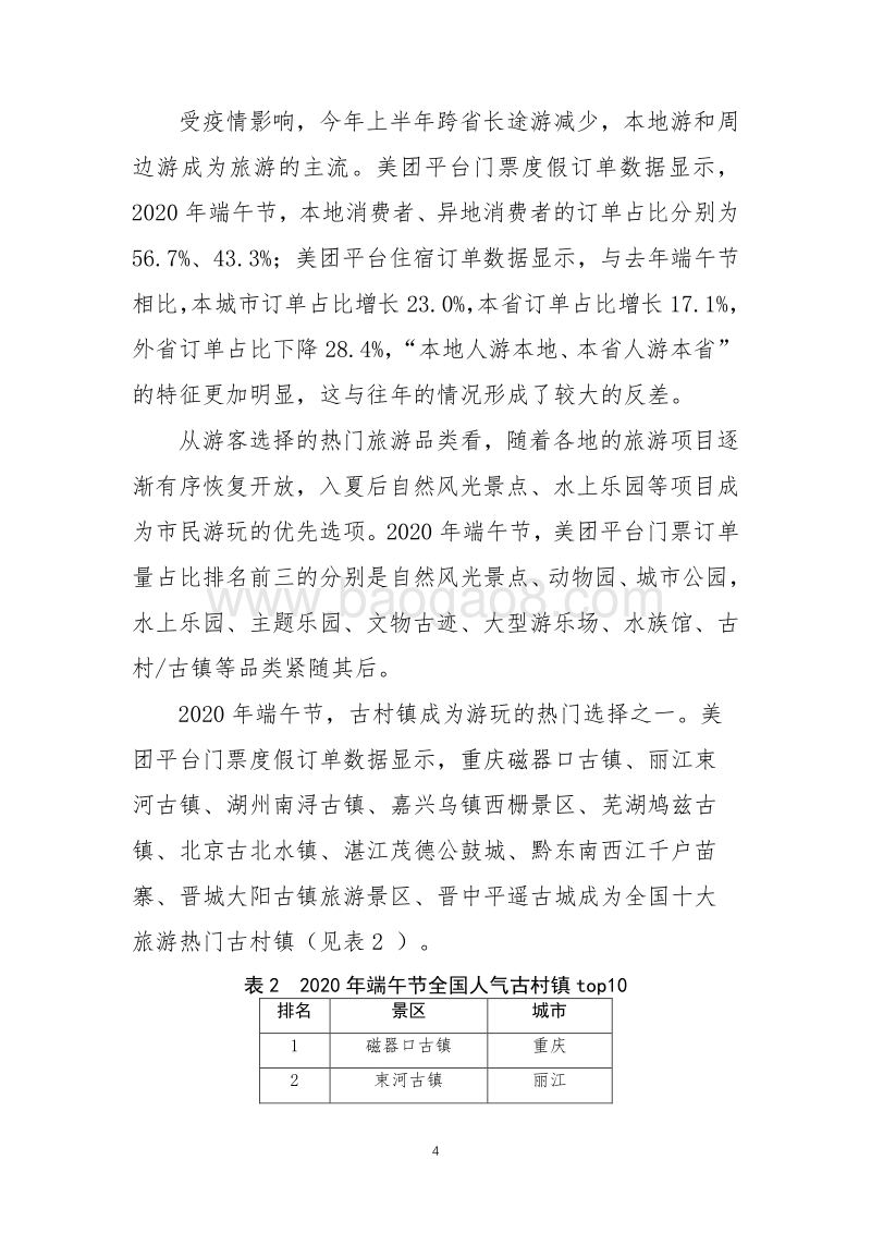 2020年端午节我国旅游消费特征分析.pdf_第4页