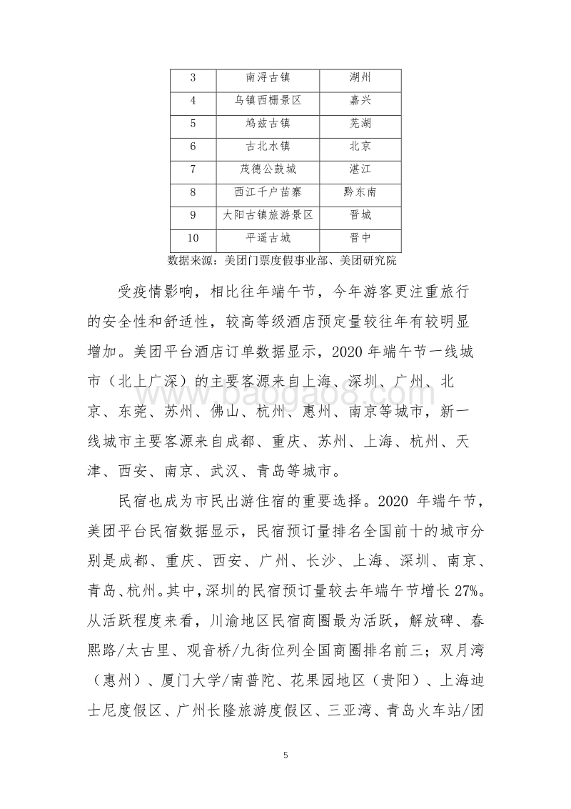 2020年端午节我国旅游消费特征分析.pdf_第5页
