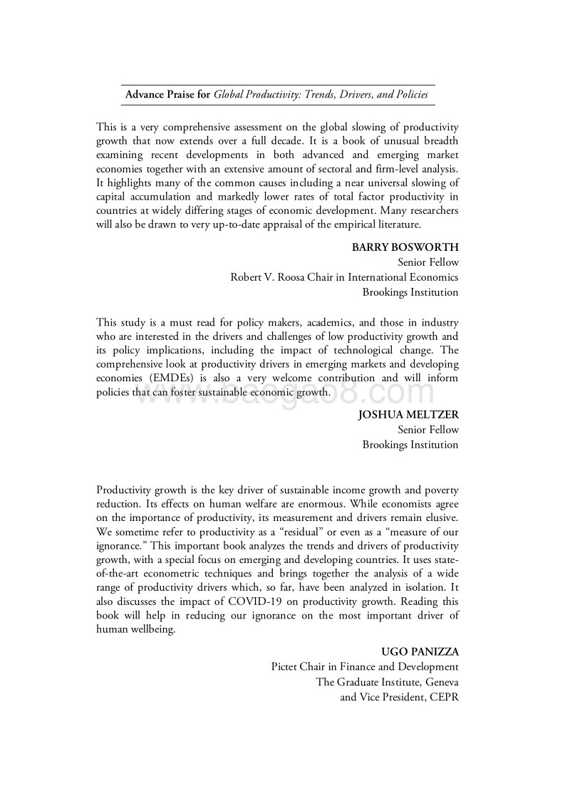 全球生产率：趋势、推动力与政策（英文版）.pdf_第5页