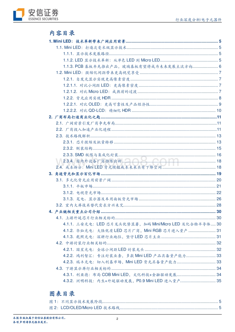 电子元器件行业深度分析：MiniLED迎来落地，背光市场大展宏图.pdf_第2页