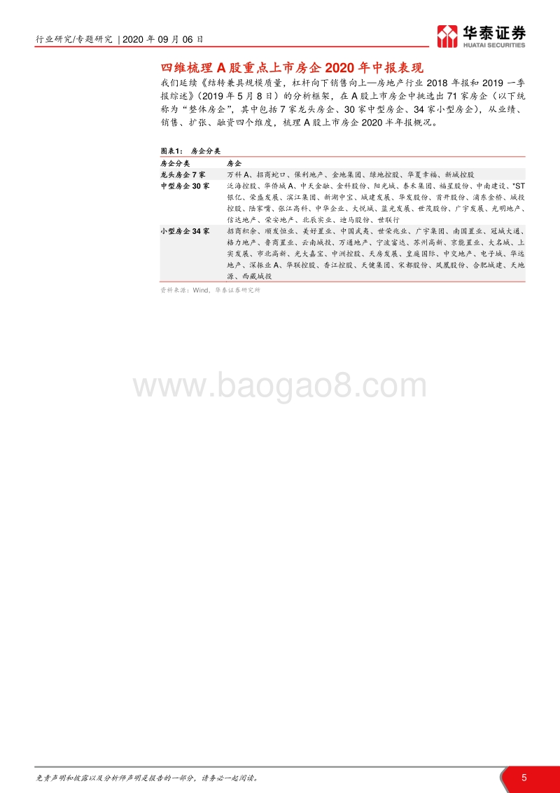 重点房企2020年半年报综述.pdf_第5页
