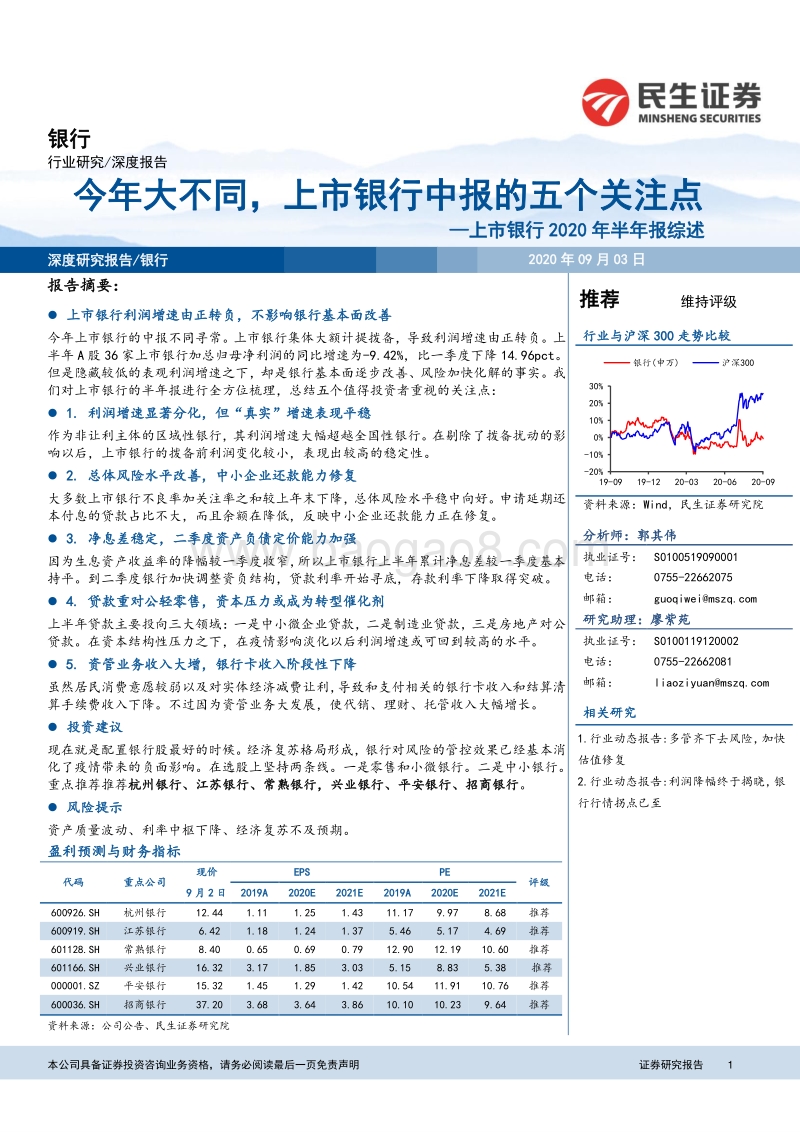 上市银行2020年半年报综述.pdf_第1页