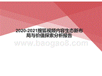 2020-2021搜狐视频内容生态新布局与价值探索分析报告.pptx