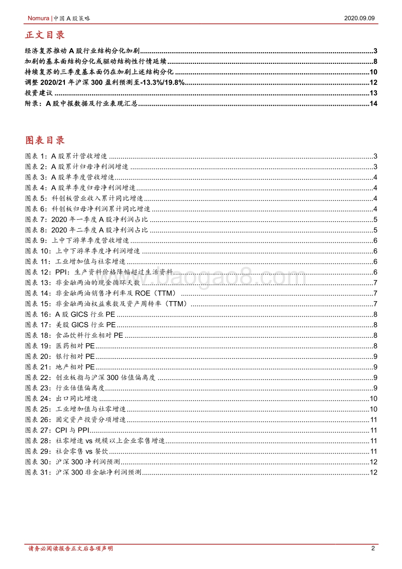2020年A股中报总结：经济复苏加剧A股结构分化.pdf_第2页