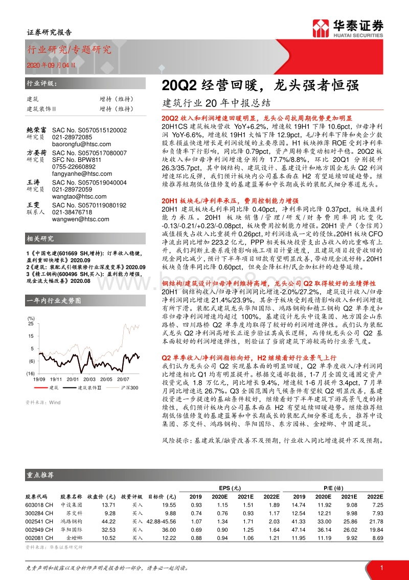 建筑行业20年中报总结.pdf_第1页