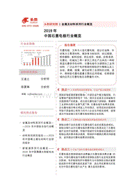 2019年中国石墨电极行业概览.pdf