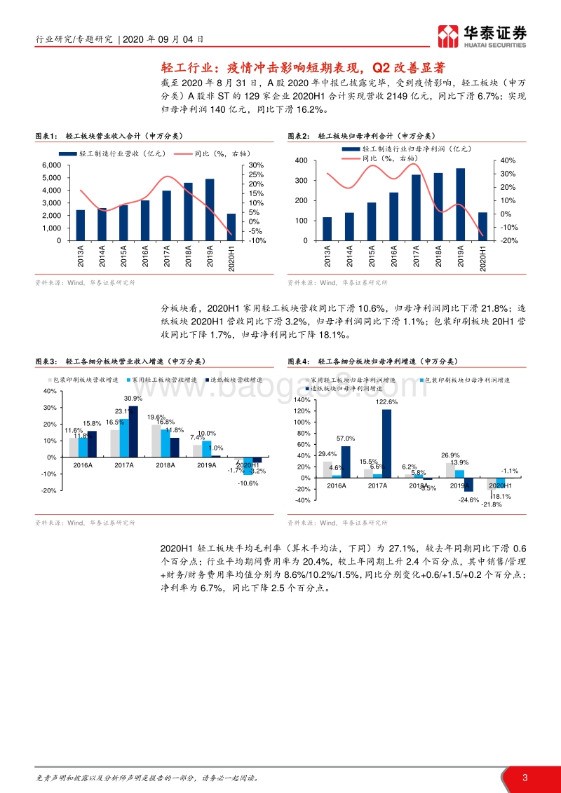 轻工行业2020年中报综述.pdf_第3页