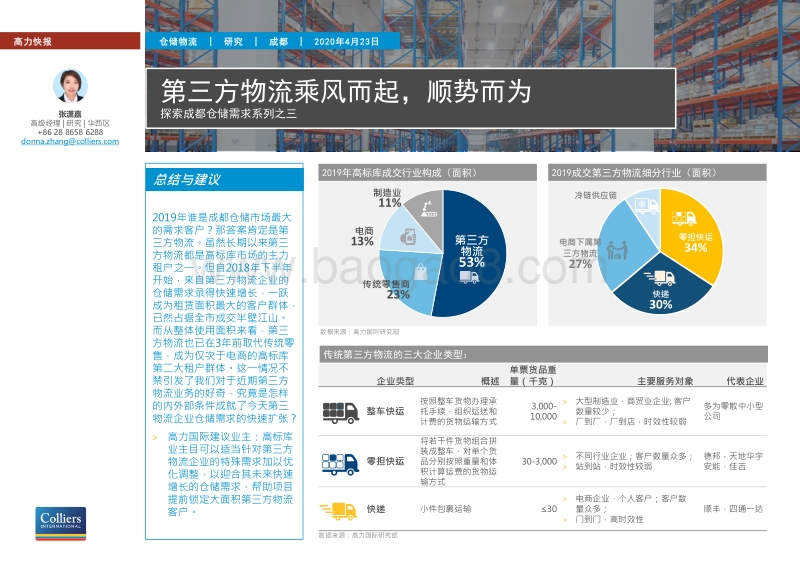 探索成都仓储需求系列之三：第三方物流乘风而起，顺势而为.pdf_第1页