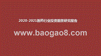 2020-2021医药行业投资前景研究报告.pptx