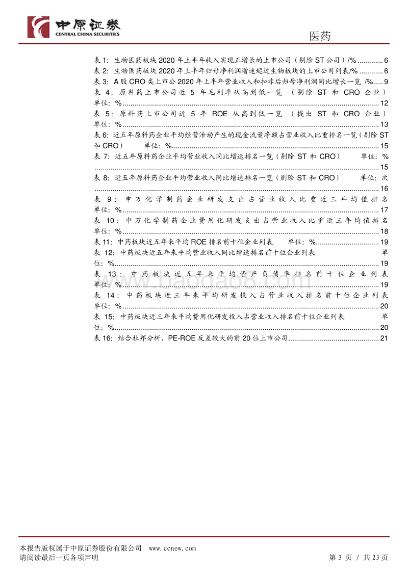 换个角度看医药：从财务指标和估值来挖掘医药领域的投资机会.pdf_第3页