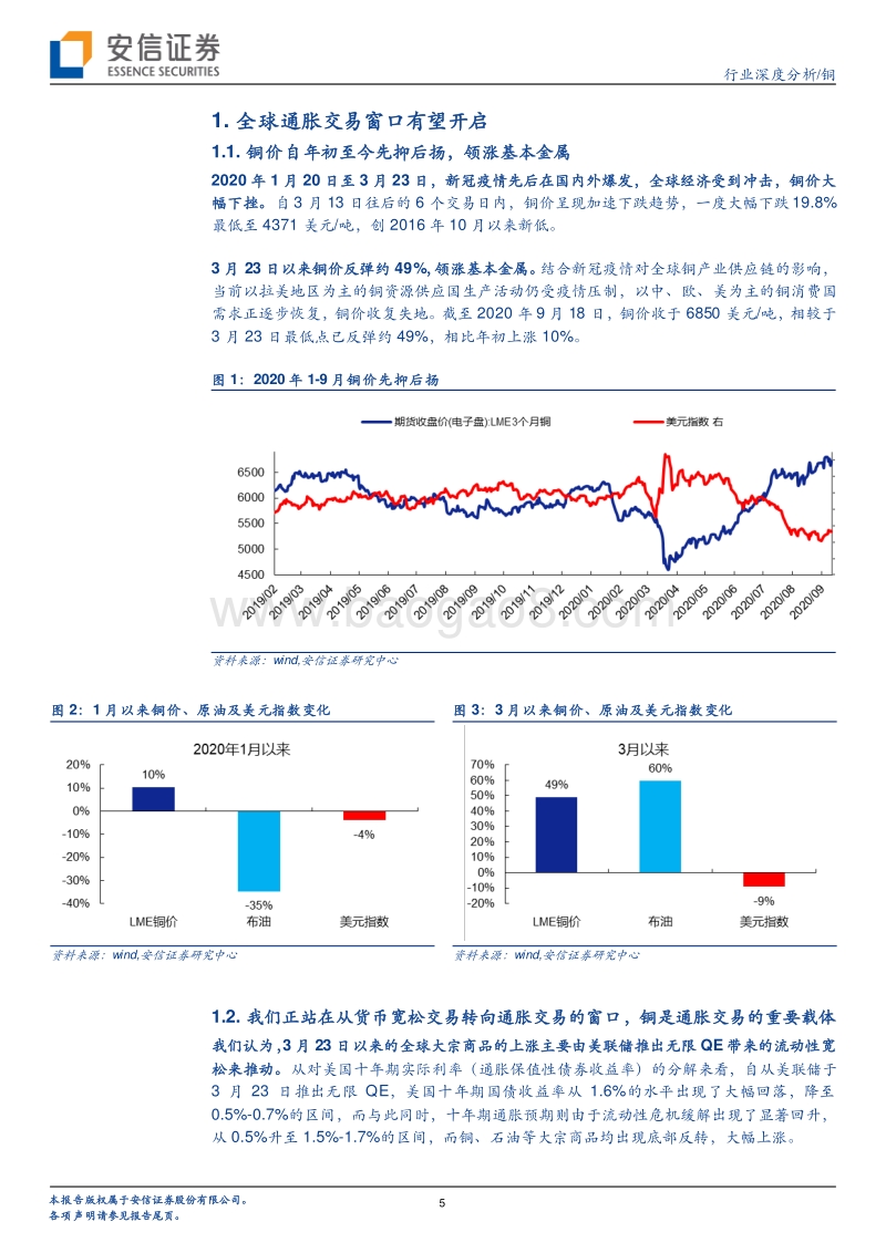 铜行业深度分析：全球通胀交易窗口有望开启，铜板块重估在即.pdf_第5页
