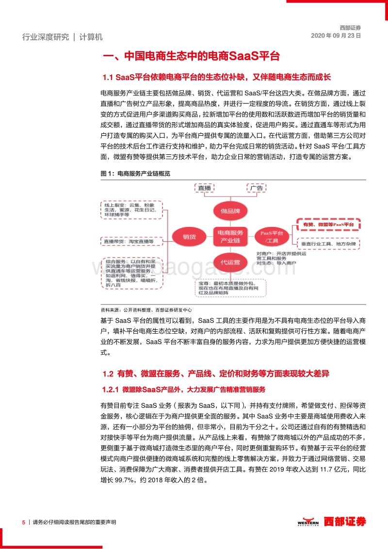 加速视频化、电商化，第三方SaaS平台畅享微信电商alpha（下）：微信电商SAAS短期空间巨大，持续看好龙头双雄.pdf_第5页