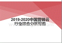 2019-2020中国营销云行业综合分析报告.pptx