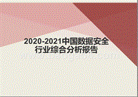 2020-2021中国数据安全行业综合分析报告.pptx
