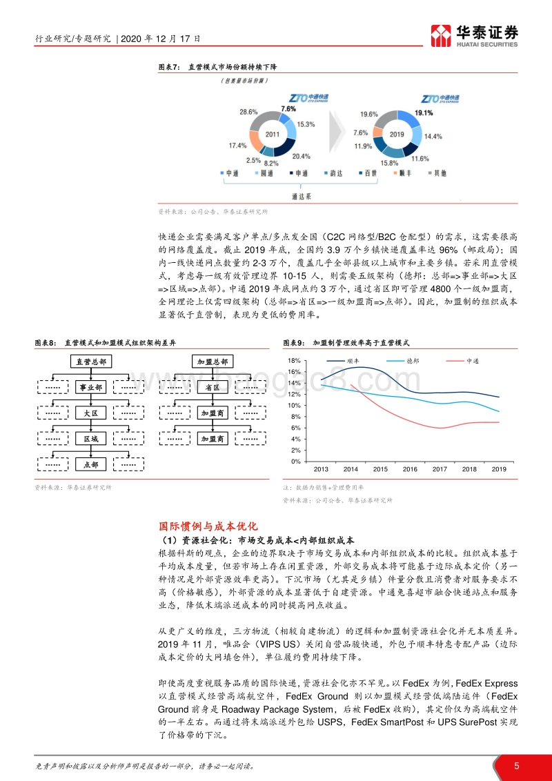 快递研究笔记之二：加盟制如何破局？.pdf_第5页