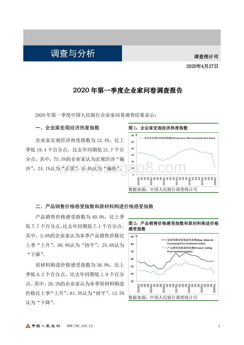 2020年第一季度企业家问卷调查报告.pdf