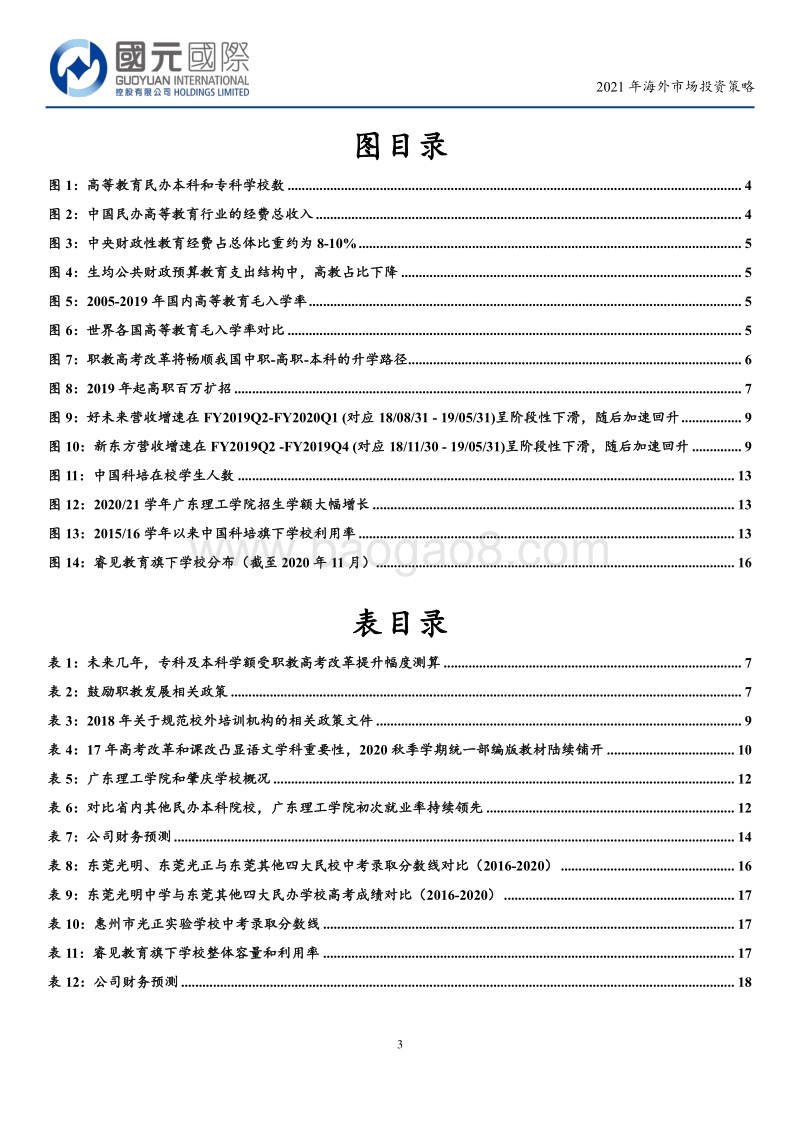 教育行业2021年海外市场投资策略：十四五职教高考改革为民办高教带来高景气度.pdf_第3页