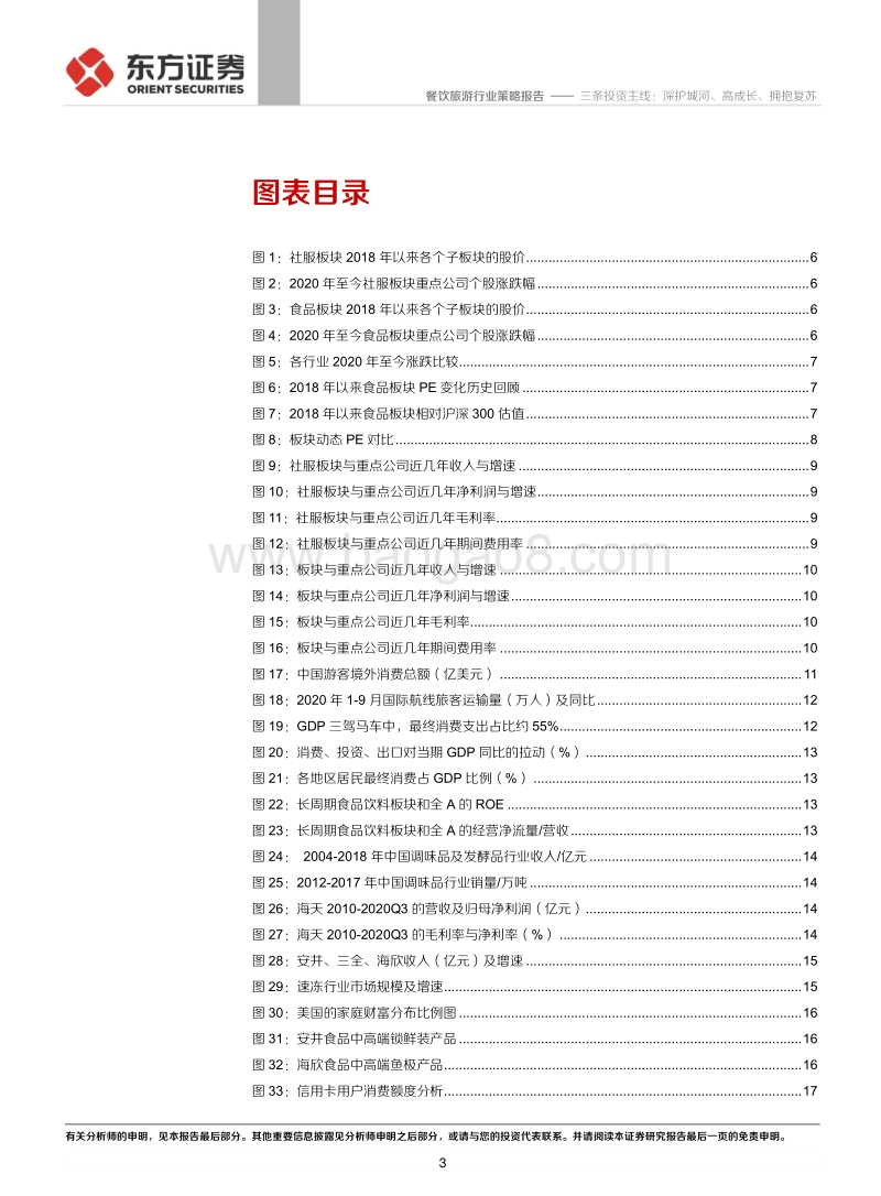 社会服务与食品行业2021年投资策略：三条投资主线：深护城河、高成长、拥抱复苏.pdf_第3页