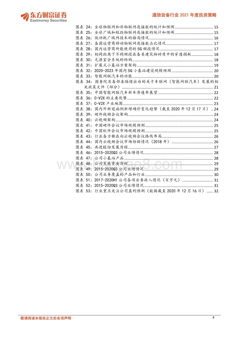 通信设备行业2021年度投资策略：关注5G室内覆盖及云化物联下的行业应用机会.pdf_第4页