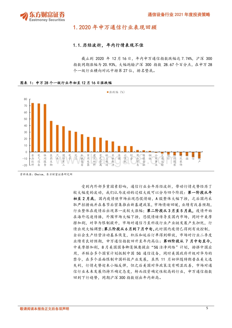 通信设备行业2021年度投资策略：关注5G室内覆盖及云化物联下的行业应用机会.pdf_第5页