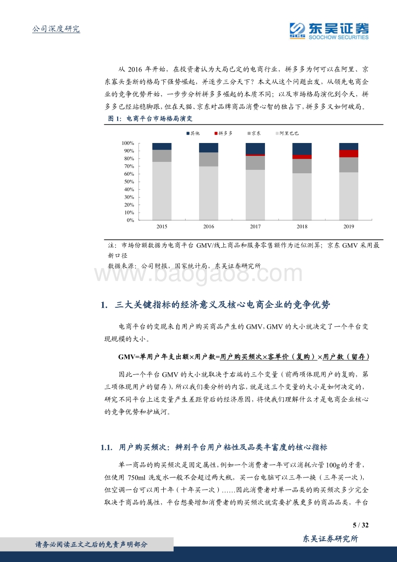 拼多多：核心电商企业的分析框架与拼多多“三分天下”的商业逻辑.pdf_第5页
