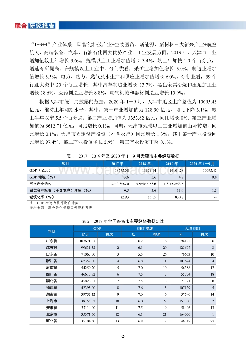 地方政府与城投企业债务风险研究报告：天津篇.pdf_第3页