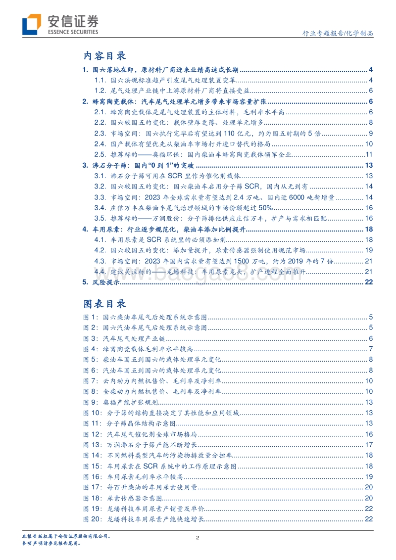 国六材料专题报告：柴油车国六落地在即，原材料厂商高速成长期到来.pdf_第2页
