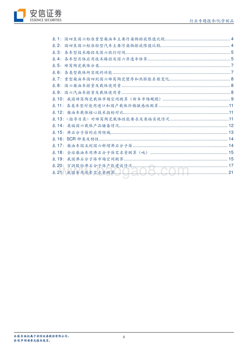 国六材料专题报告：柴油车国六落地在即，原材料厂商高速成长期到来.pdf_第3页