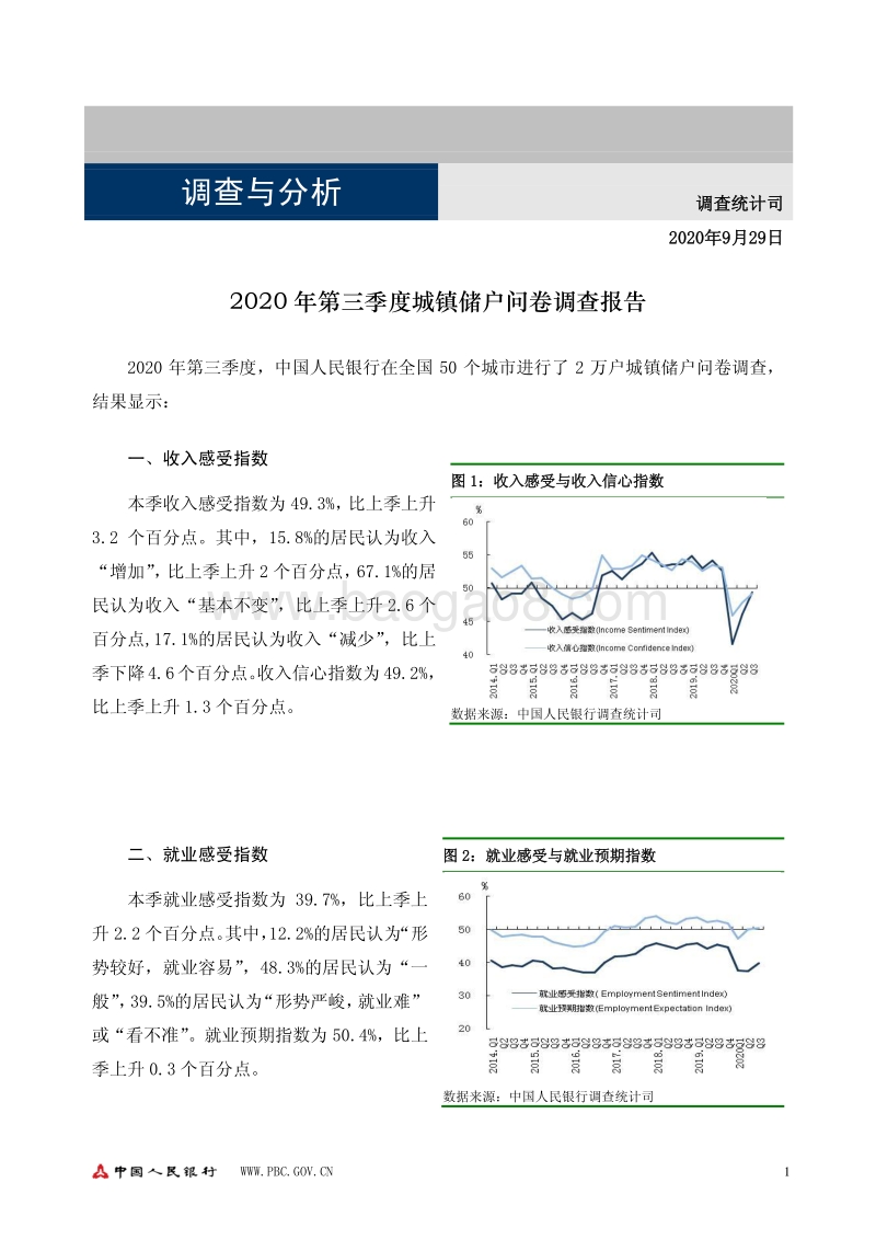 2020年第三季度城镇储户问卷调查报告.pdf_第1页