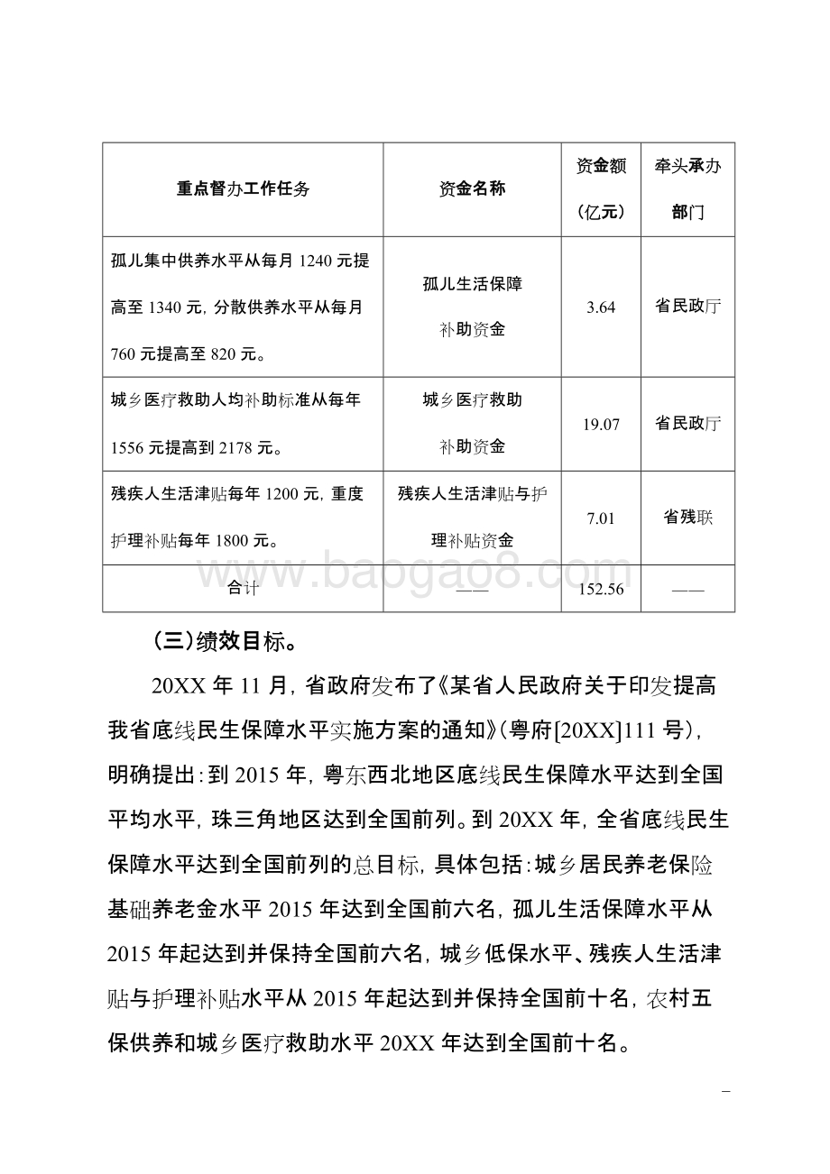 巩固提高底线民生保障水平财政资金使用绩效评价报告.doc_第5页