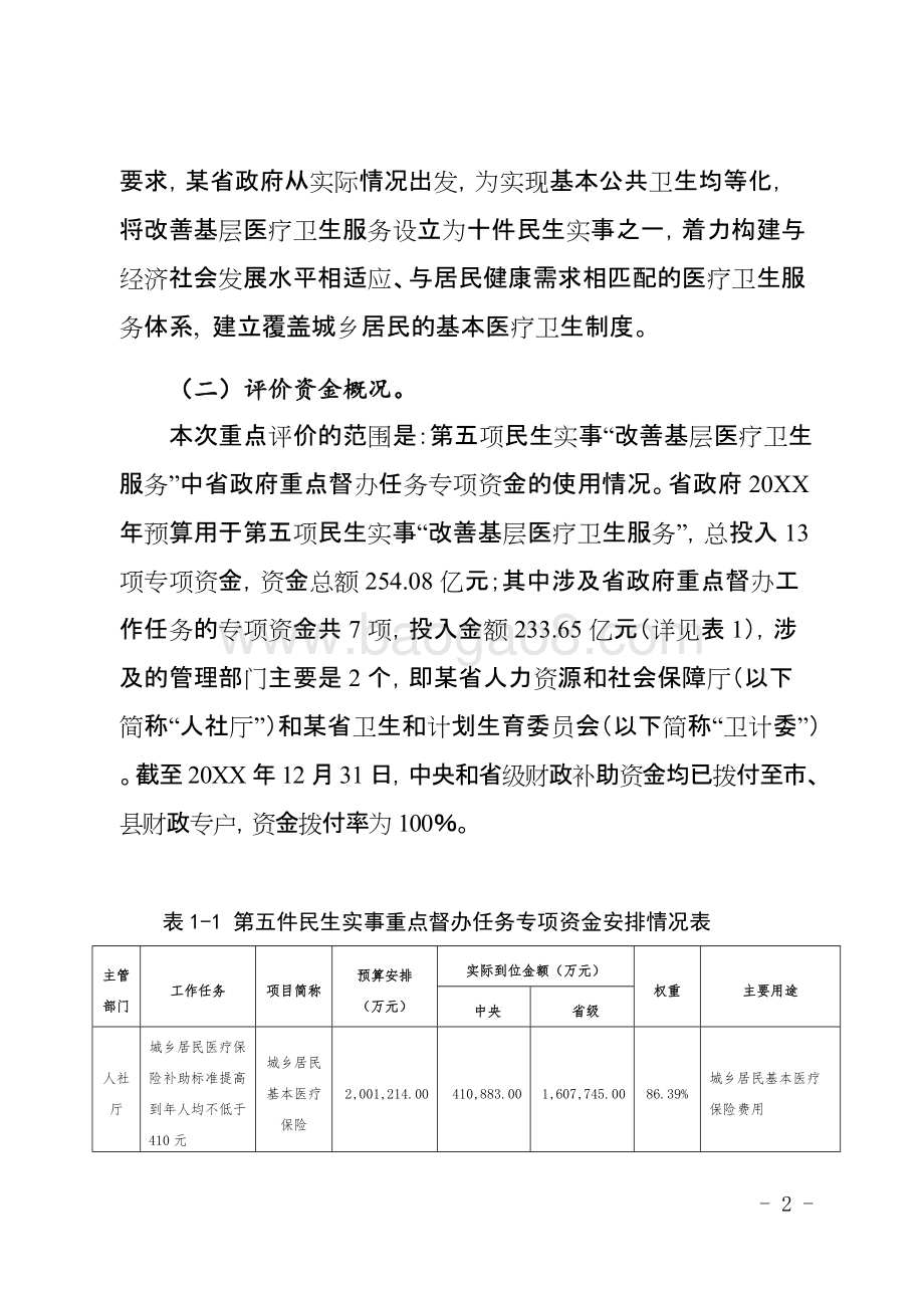 民生改善基层医疗卫生服务省级财政资金使用绩效评价报告.doc_第4页