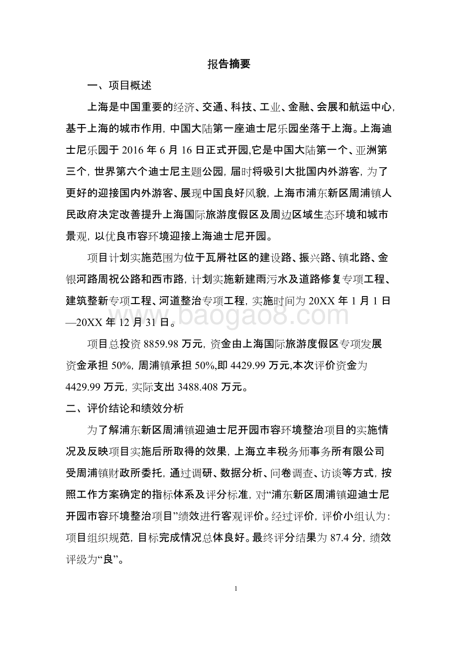 某某地区迎迪士尼开园市容环境整治项目绩效评价报告.docx_第3页