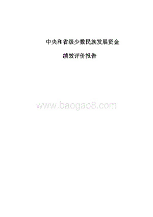 省级少数民族发展资金绩效评价报告.docx